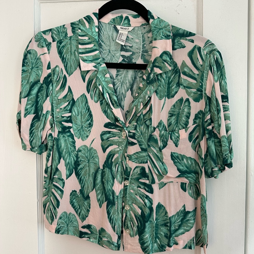 Forever 21 Floral Button Up